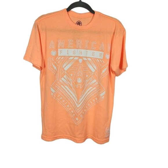 American Fighter Wardell T-Shirt in Neon Light Orange - Size Medium - Picture 2 of 10